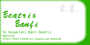 beatrix banfi business card